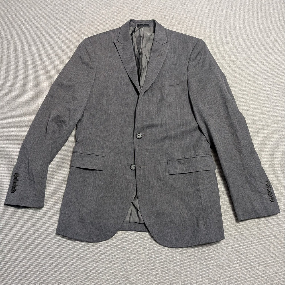 Egara Jacket Men's Blazer 36R Gray 100% Wool Slim Fit Suit Coat Jacket